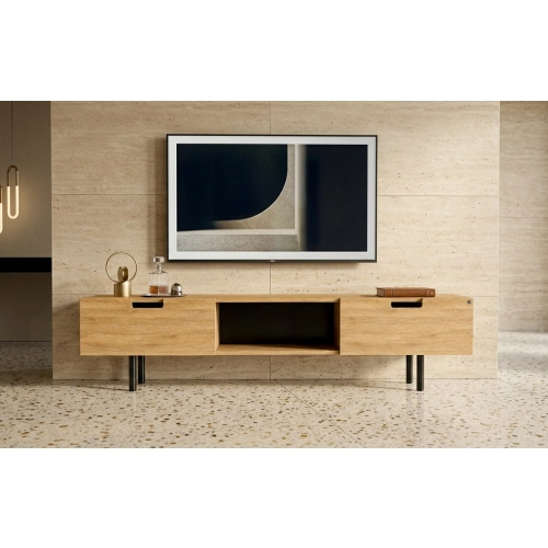 Szafka RTV-25 Drewno Lite Dąb Loft Lakier Rozmiary od 100 cm do 200 cm PREMIUM